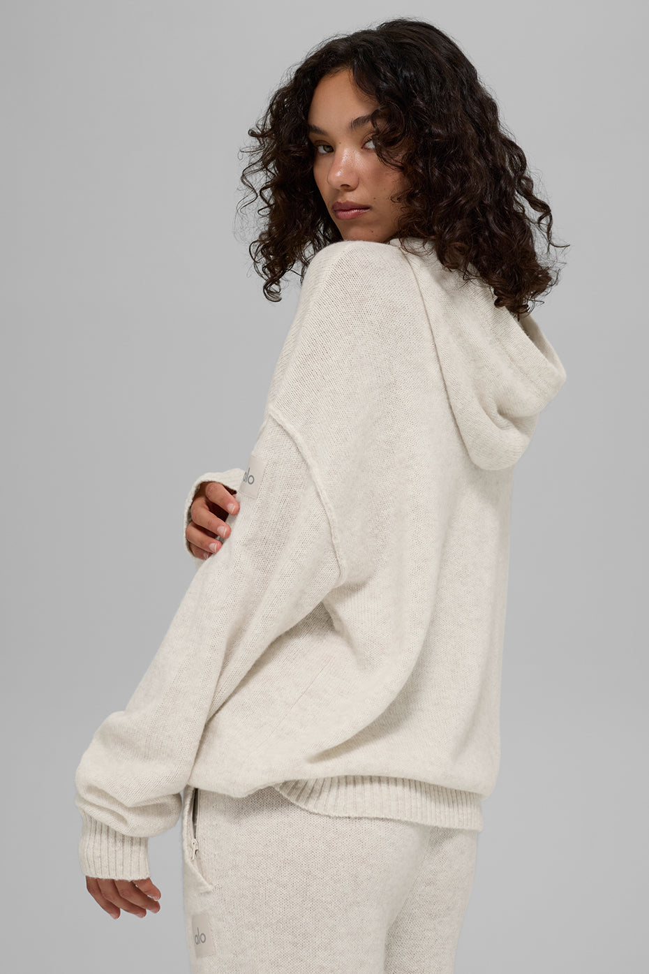 Wool鑱紺ashmere New Class Hoodie - Bone Heather