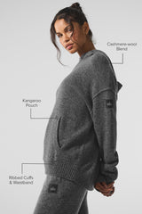 Wool鑱紺ashmere New Class Hoodie - Platinum Grey