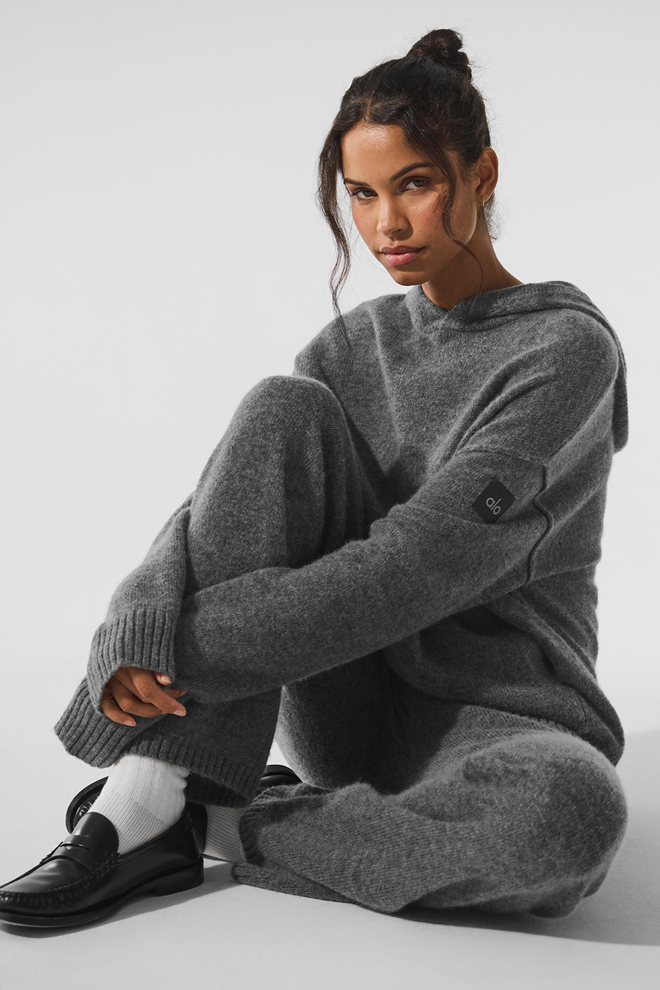 Wool鑱紺ashmere New Class Hoodie - Platinum Grey