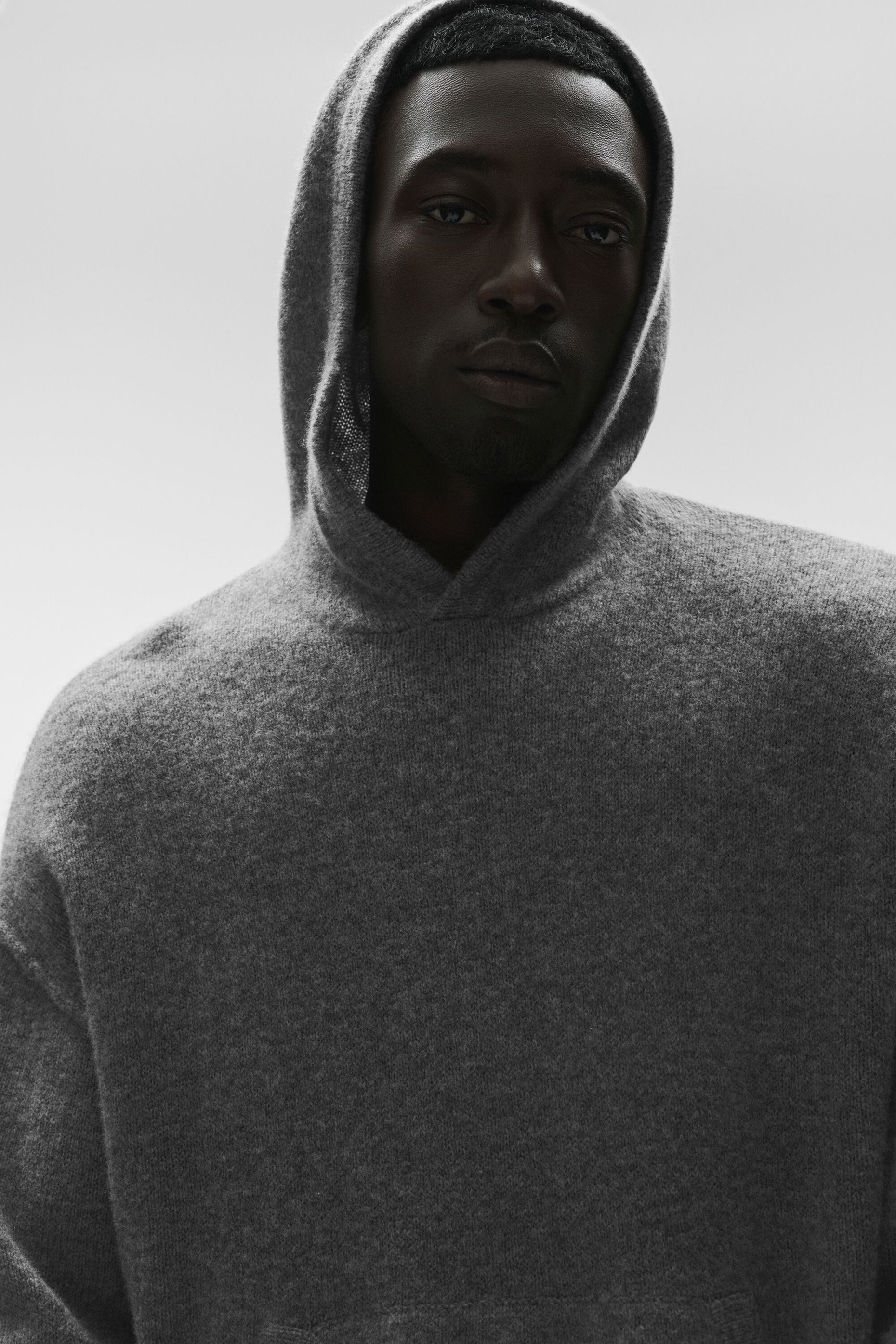 Wool鑱紺ashmere New Class Hoodie - Platinum Grey