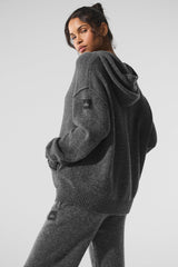 Wool鑱紺ashmere New Class Hoodie - Platinum Grey