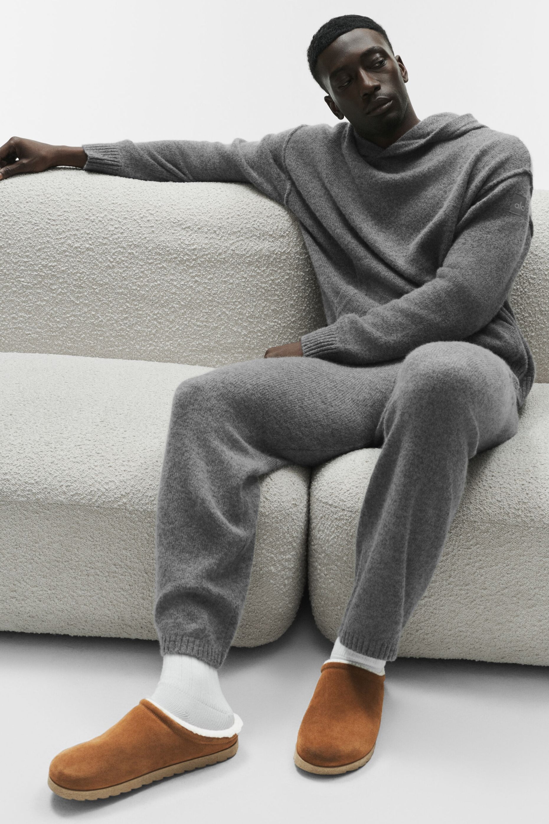 Wool鑱紺ashmere New Class Hoodie - Platinum Grey