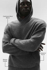 Wool鑱紺ashmere New Class Hoodie - Platinum Grey