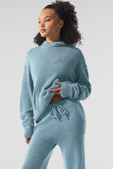 Wool鑱紺ashmere New Class Hoodie - Celestial Blue Granite Heather
