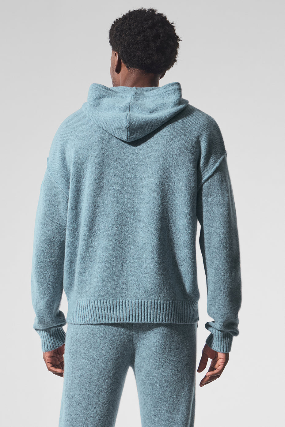 Wool鑱紺ashmere New Class Hoodie - Celestial Blue Granite Heather