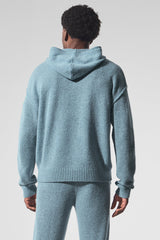 Wool鑱紺ashmere New Class Hoodie - Celestial Blue Granite Heather