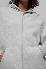 Renown Heavy Weight Full Zip Hoodie - Athletic Heather Grey