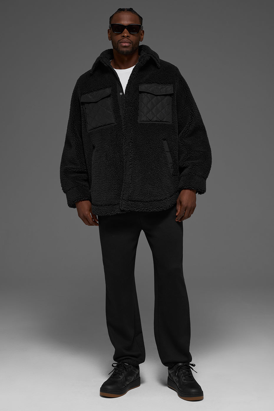 Sherpa Edge Shacket - Black