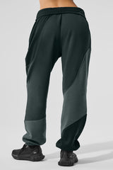 Make Waves Sweatpant - Charcoal Green Tonal