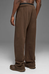 Pinstripe Straight Leg Sweatpant - Espresso Pinstripe