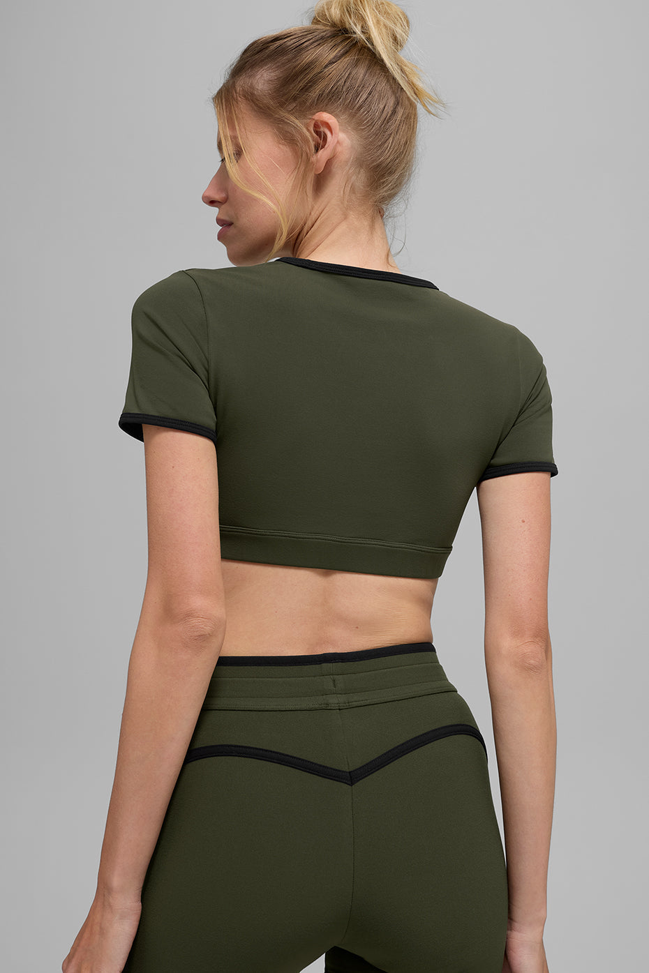 Airbrush Race Pace Short Sleeve - Green Olive/Black
