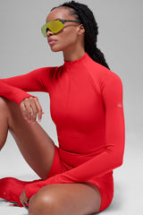 Airlift Winter Warm 1/4 Zip Long Sleeve - Bright Red