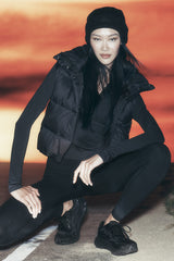 Gold Rush Puffer Vest - Black