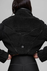 Sherpa Cropped Slope Side Jacket - Black