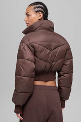 Cropped Atmosphere Puffer - Brownstone