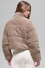 Micro Corduroy Dreamy Puffer - Chai Latte