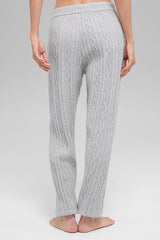 Cable Knit Winter Bliss Pant - Athletic Heather Grey