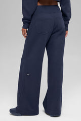 Serenity Wide Leg Sweatpant - Navy