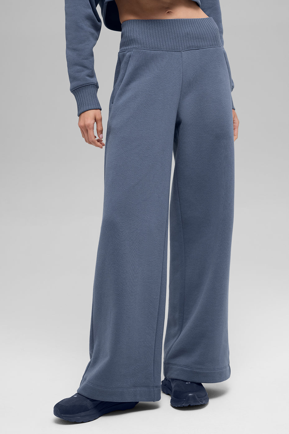 Serenity Wide Leg Sweatpant - Bluestone