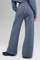 Serenity Wide Leg Sweatpant - Bluestone