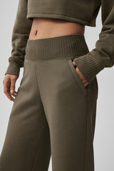 Serenity Wide Leg Sweatpant - Olive Tree
