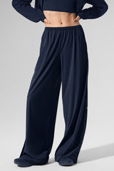 Breezy Wide Leg Pant (Long) - Navy