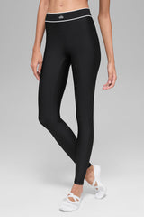 Airlift High-Waist Alignment Legging - Black/White
