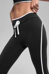 Airbrush High-Waist Race Pace 7/8 Legging - Black/White