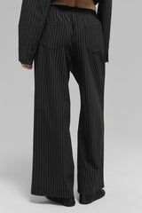 Pinstripe Daylight Boxer Pant (Regular) - Black/Titanium