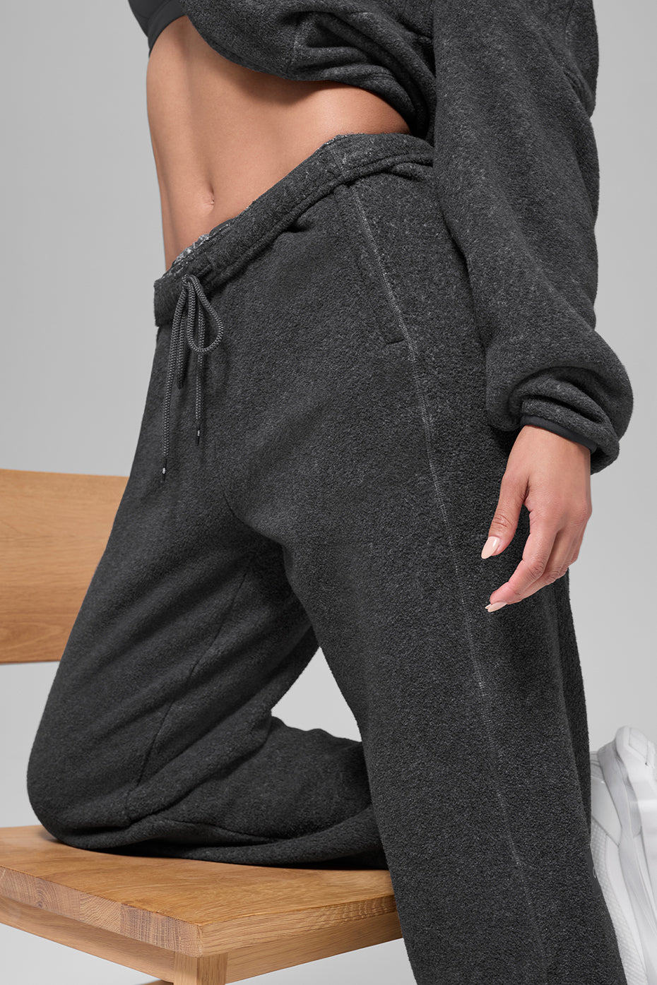 Polar Fleece High-Waist Retreat Jogger - Dark Heather Grey