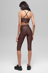 16'' High-Waist Airlift Capri - Brownstone