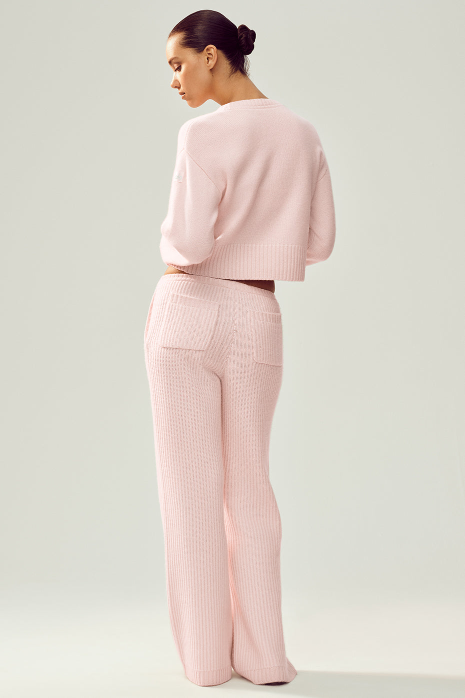 Cashmere High-Waist Northstar Straight Leg Pant - Frosted Pink