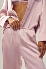Silk Luminous Pant (Long) - Pink Champagne