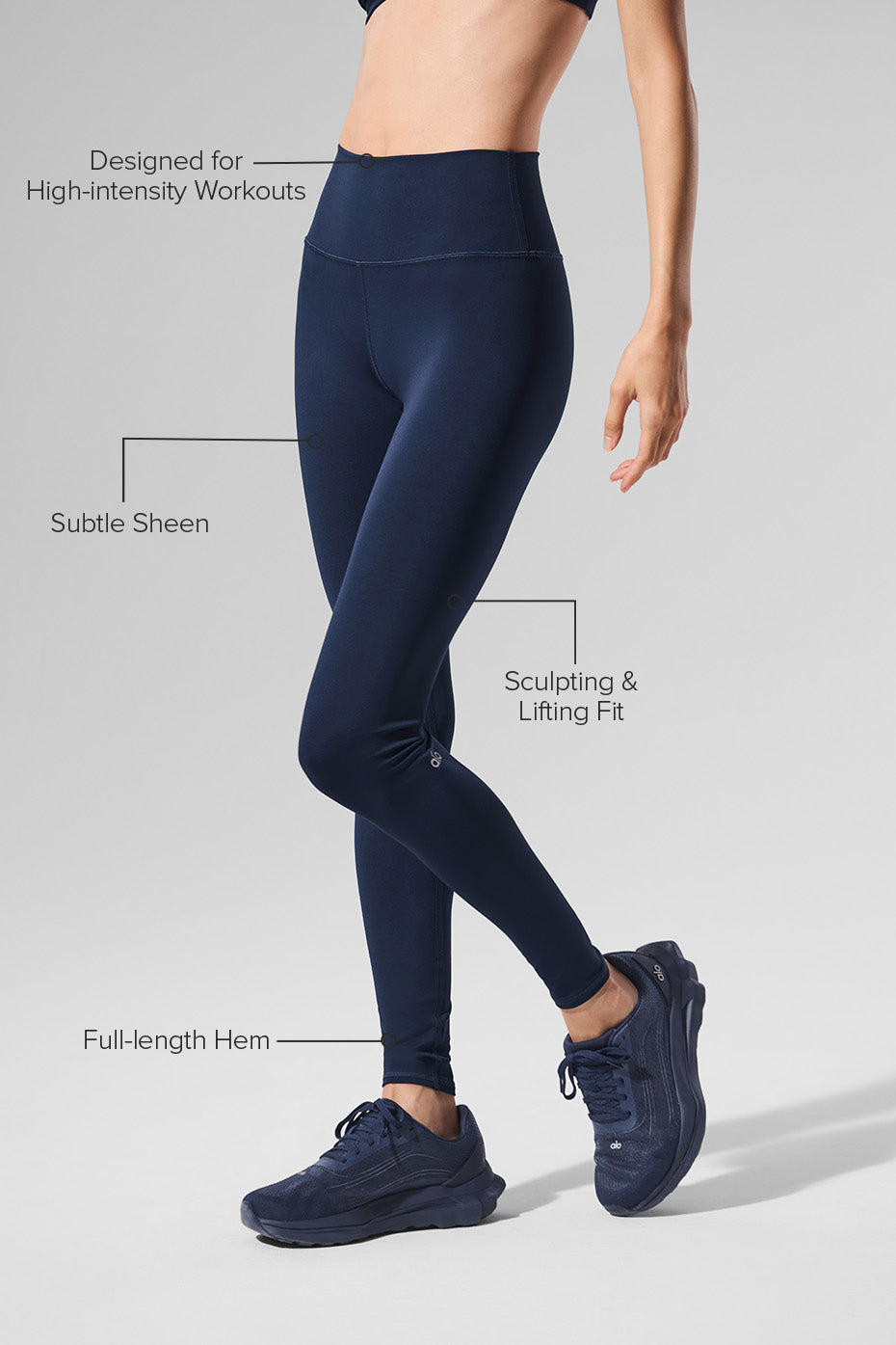 High-Waist Airlift Legging - Navy