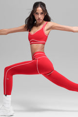 Airbrush Heart Throb Bra - Bright Red/White