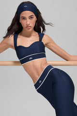 Airlift Alignment Bra - Navy/White